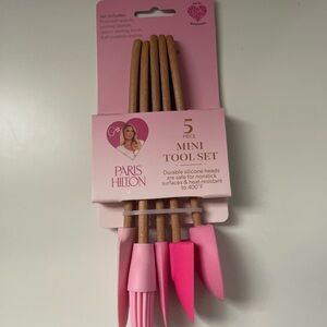 Paris Hilton Pink Wooden-Handle Mini Kitchen Tool Set